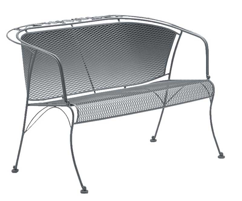 Briarwood Wrought Iron Barrel Loveseat by Woodard - Image 2
